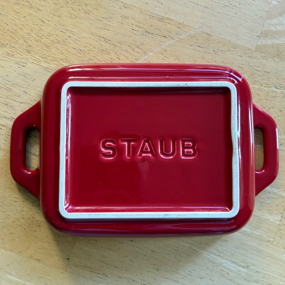 Staub Cherry Red Rectangular Cocotte